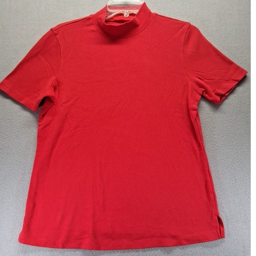 Appleseed's Red‎ Turtleneck T Shirt Womens Size Medium